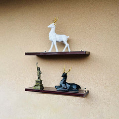 Set of 2 large wall mount floating shelves, Decoration shelves , Wall Shelves, Brown color shelves,