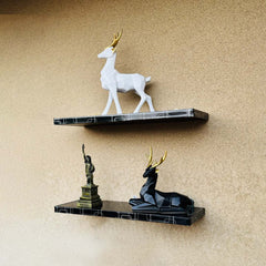 Set of 2 large wall mount floating shelves, Decoration shelves , Wall Shelves, Black color shelves, ( 16 x 5 ) Inches